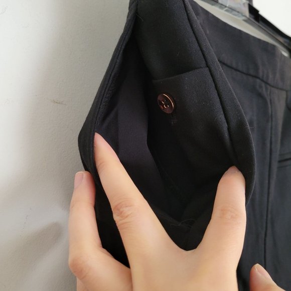 Kit and Ace Black Pleated Cropped Relaxed Fit Trouser Slacks Dress Pants Size 6 - Picture 5 of 13
